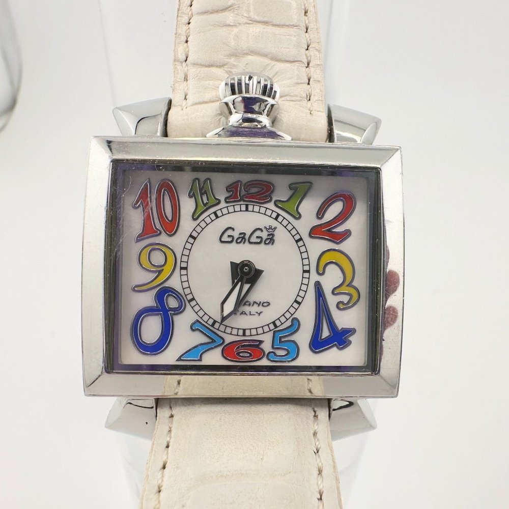 GaGa MILANO NAPOLEONE Men's Wrist watch - White Band -Stand Out Bold Face - Grea